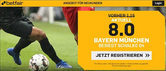 Bundesliga Quotenboost FC Bayern - Schalke
