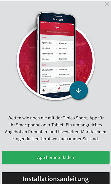 Tipico App installieren