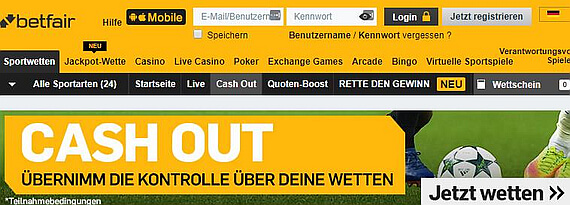 Betfair cashout