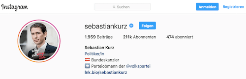 sebastian kurz instagram