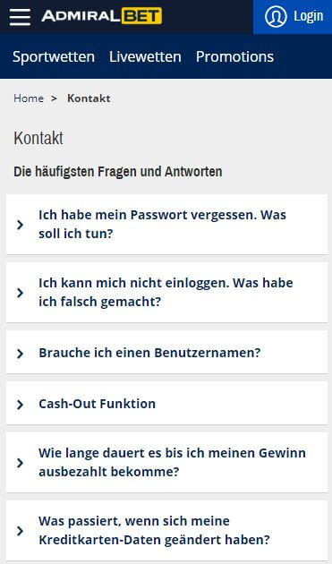 AdmiralBet kundenservice