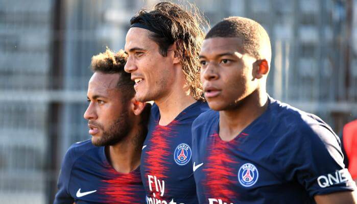 Neymar Cavani Mbappe PSG