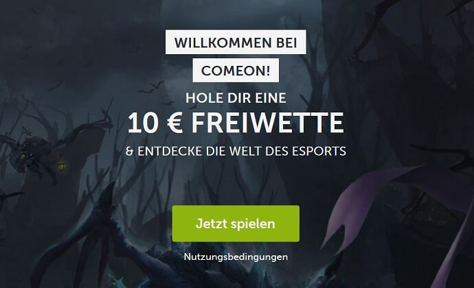 comeon freebet aktion esports