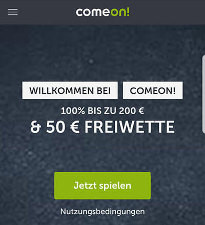 Comeon Exklusiv Bonus