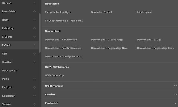 Bet365 Sportwetten Fussball Wettprogramm