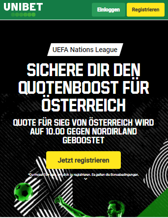 Unibet Exklusivbonus und Gratiswette