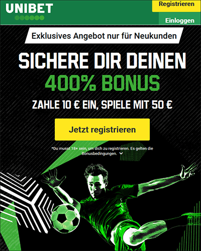 unibet 400% bonus