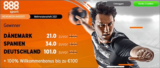 888Sport Quotenboost zur Handball WM 2021