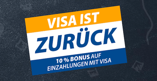 Comeon Einzahlung mit Visa