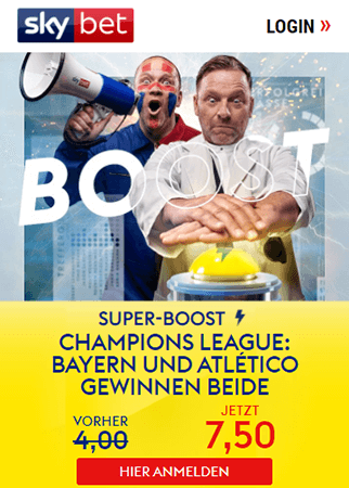 Grafik zum Champions League Superboost von Skybet