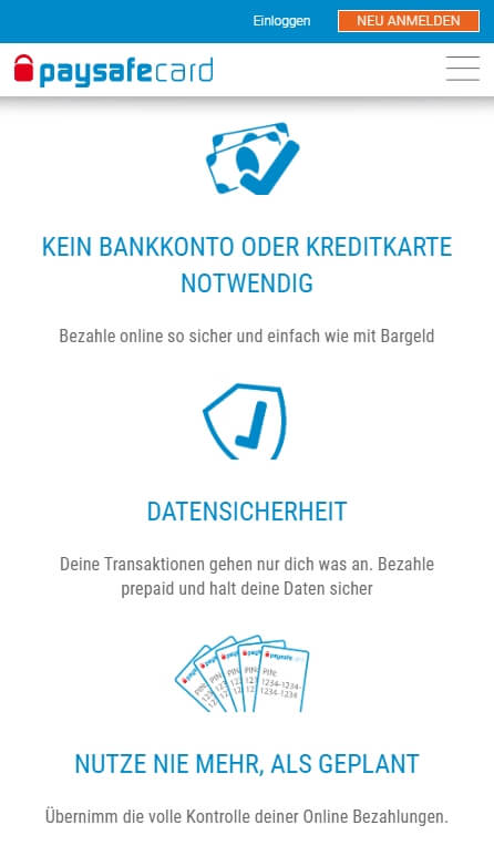 paysafecard Zahlung Vorteile