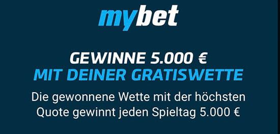 Mybet 5.000 Euro Wettbewerb