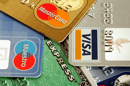 Kreditkarten Visa und Mastercard