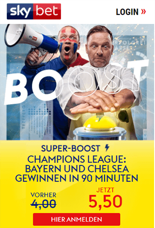 Grafik zum Champions League Superboost von Skybet