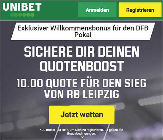 Unibet DFB Pokal Quotenboost