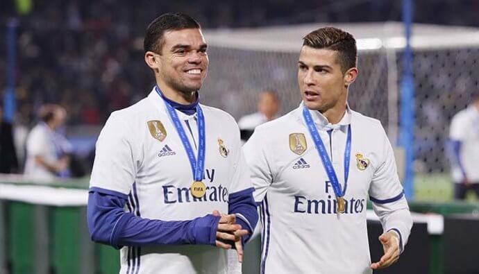 Europameister und Champions League Sieger Cristiano Ronaldo und Pepe