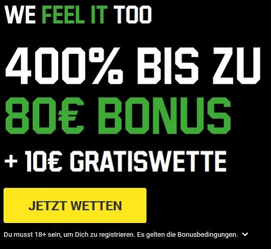 Unibet Exklusiv EM Bonus und Gratiswette