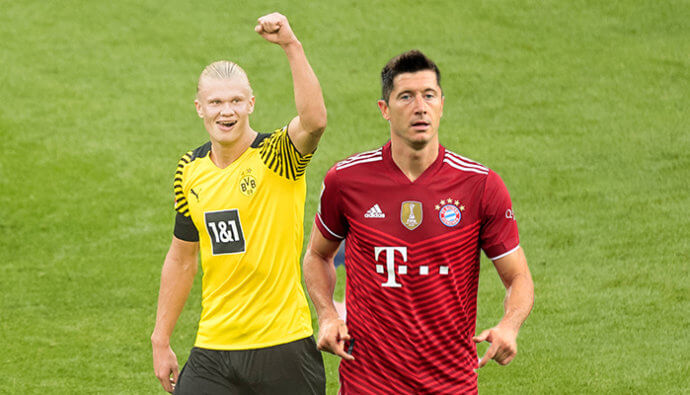 haaland lewandowski vergleich