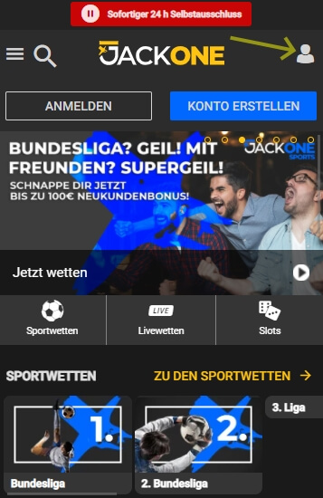 jackone registrieren
