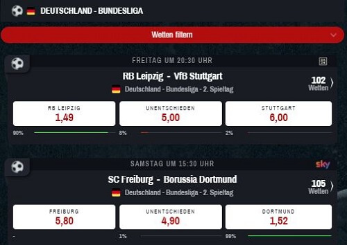 Winamax Bundesliga Wetten