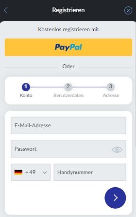 Bildbet Registrierung