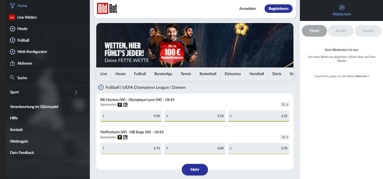 Bildbet Webseite