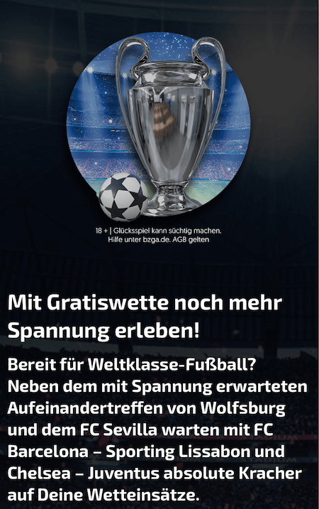 Champions League Sportwetten
