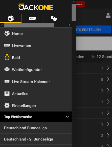jackone wettmenü 