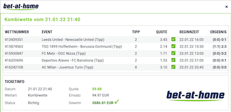 Sportwetten Abräumer der Woche 3