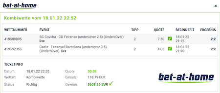 Sportwetten Abräumer der Woche 3