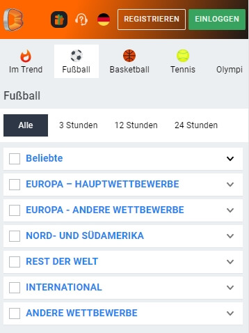 Betano Fußballwetten