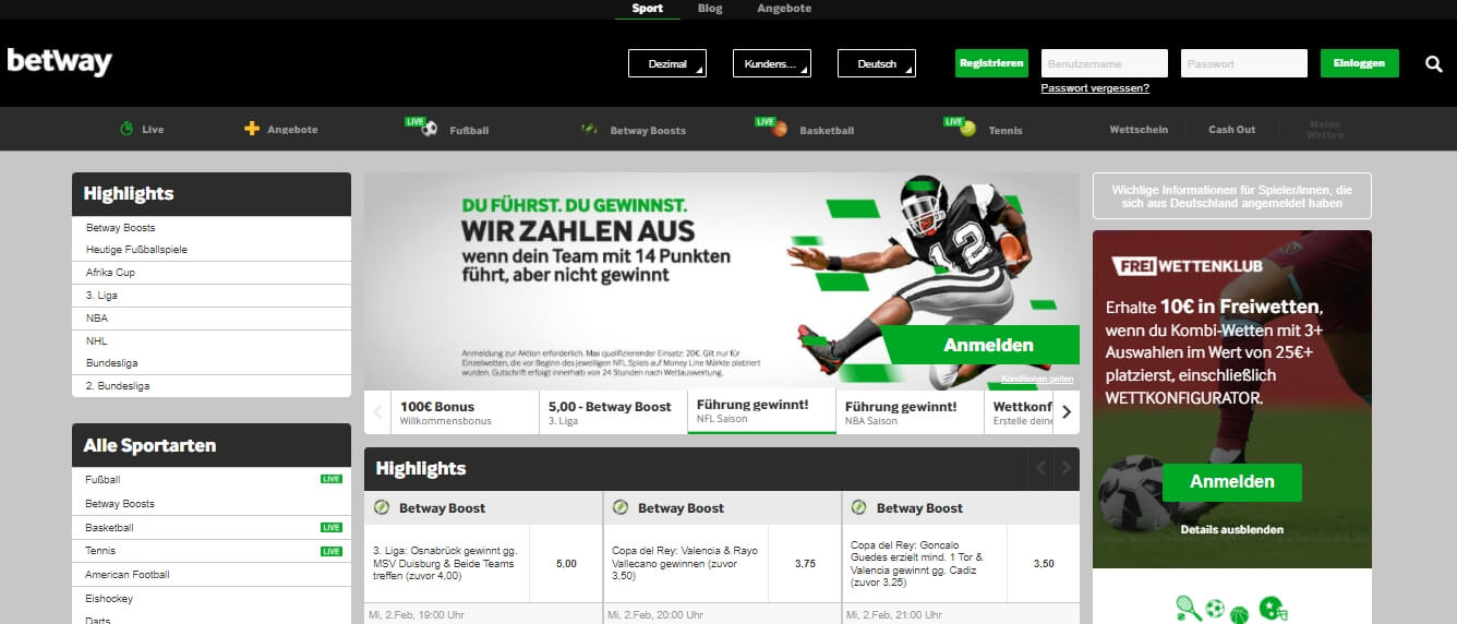 betway webseite