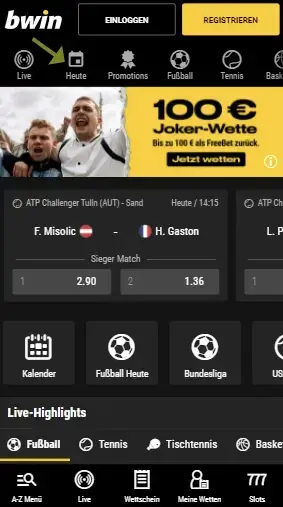 Bwin Tageswetten