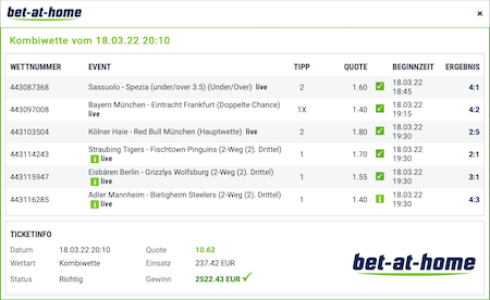 Sportwetten Abräumer der Woche 11