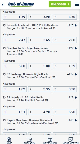 Bet-at-home Bundesliga Wetten