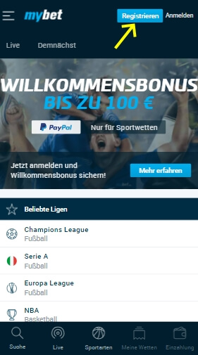 Mybet Registrierung