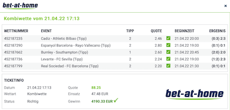 Sportwetten Abräumer der Woche 16