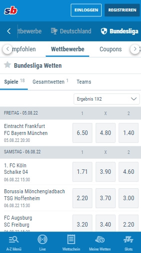 sportingbet bundesliga wetten