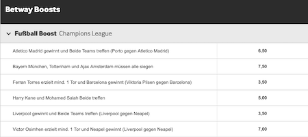 Champions League Wetten