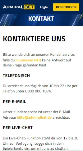 AdmiralBet Mobile