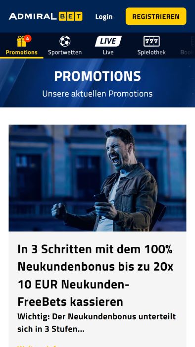 Admiralbet Bonus