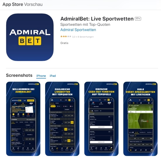 AdmiralBet iOS App Download