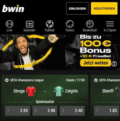 Bwin Registrierung mobil