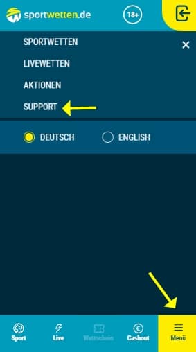 Sportwetten.de Kundensupport