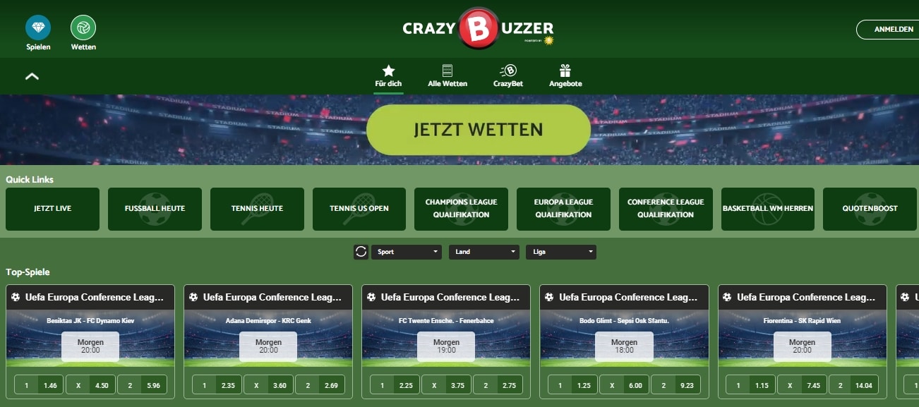 Crazybuzzer Webseite