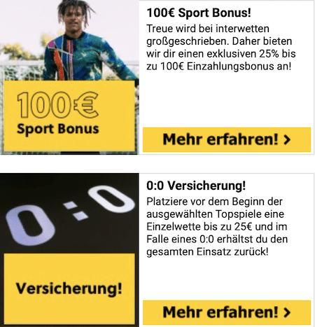 Interwetten Aktionen