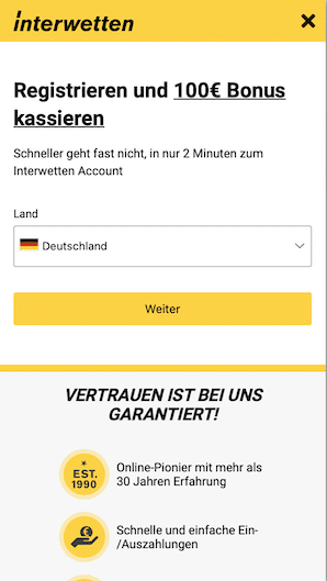 bei HAPPYBET anmelden