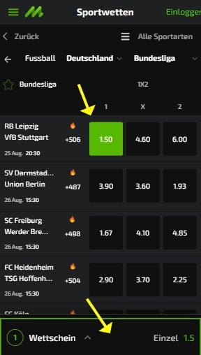 bei Mobilebet wetten