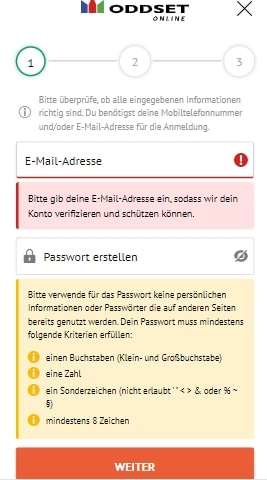 bei Oddset online registrieren