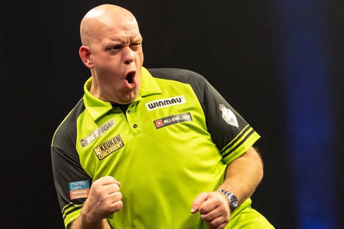 Michael van Gerwen Frau Vermögen Glatze